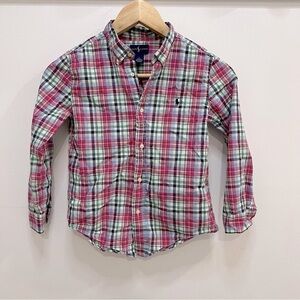 Boys Ralph Lauren plaid button down shirt.